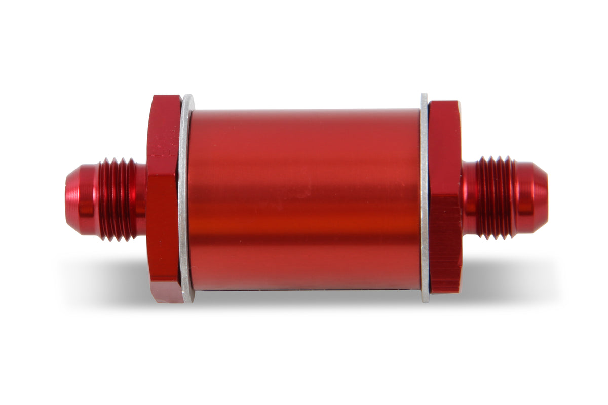 Check Valve Flapper Style Fitting Size 6 Reinforced Viton® w/Aluminum Support 150 PSI Max. 0.5 PSI To Seal Red Anodized Aluminum (Viton® is a registered trademark of DuPont Performance Elastomers)