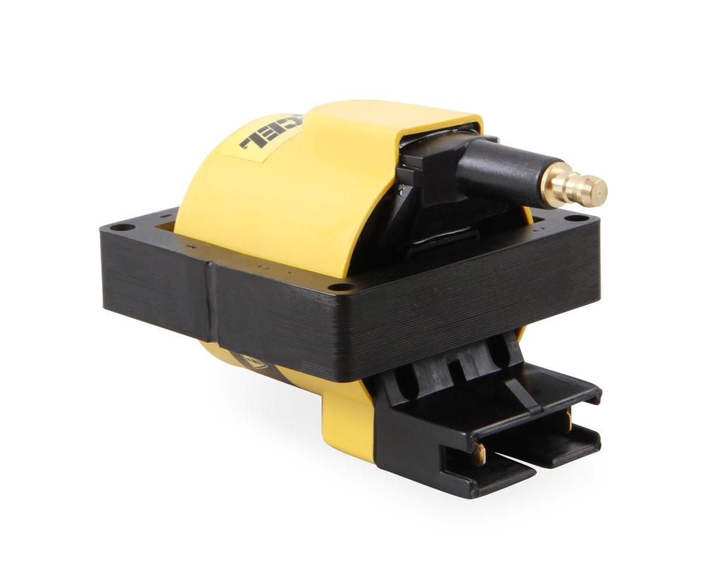 Ignition Coil - SuperCoil - 1984-1998 Ford EEC-IV - Yellow - Individual - This Ford EEC-IV 1984-98 ignition coil has a maximum voltage of 48,000 volts.