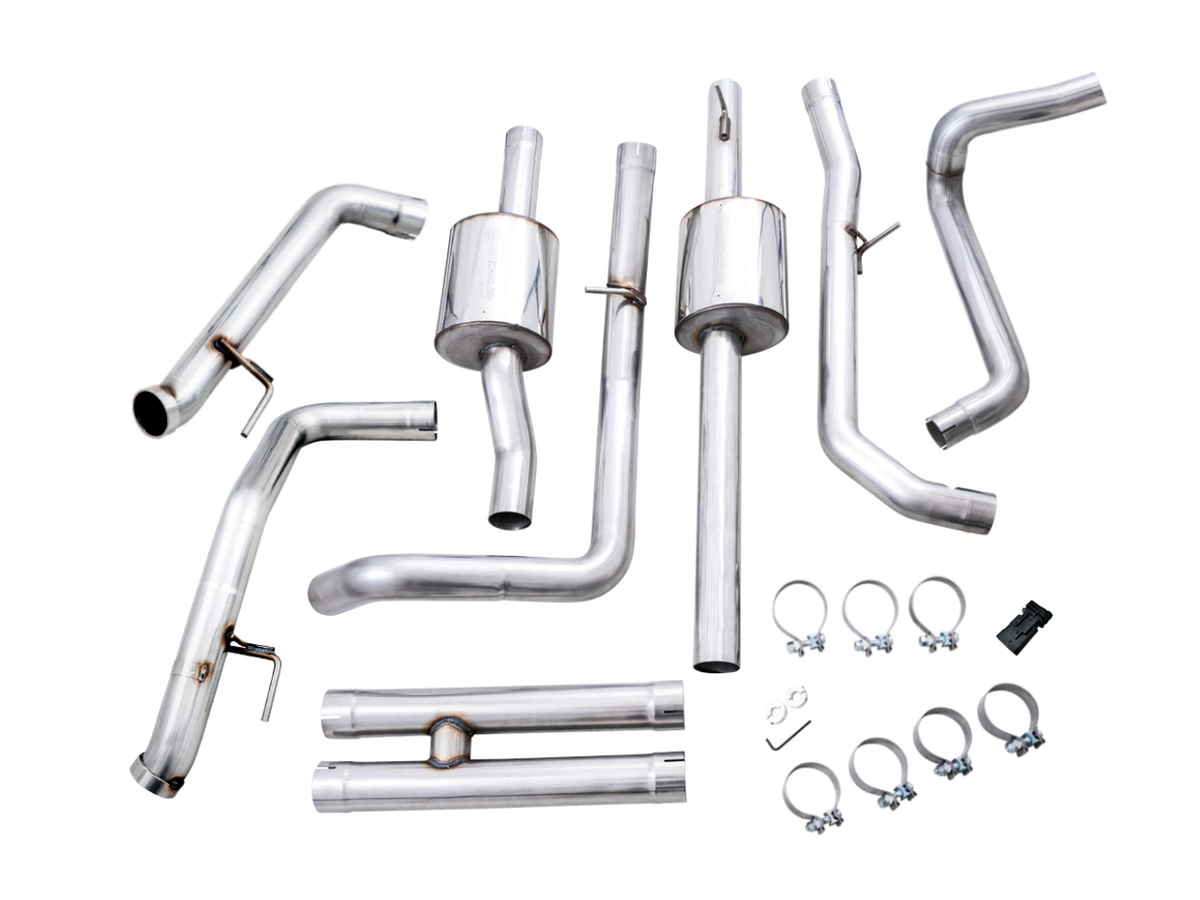 AWE 0FG Catback Exhaust for Silverado ZR2/Sierra AT4X - Dual Bashguard