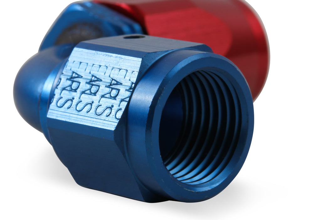Earls 90 Degree Auto-Fit Hose End AN -6 - Red/Blue