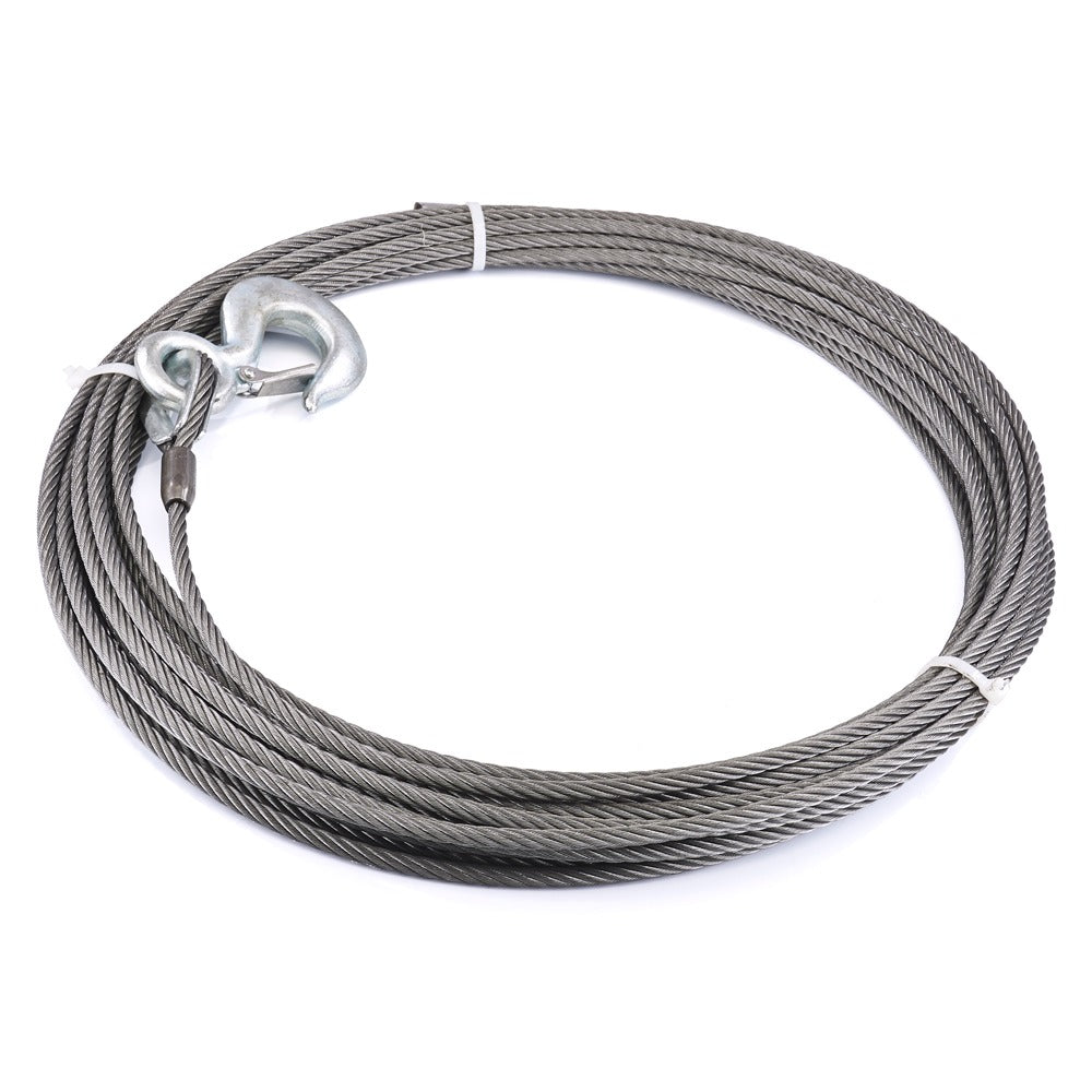Replacement Steel Winch Rope - 3/8 in x 75 ft, EIPS