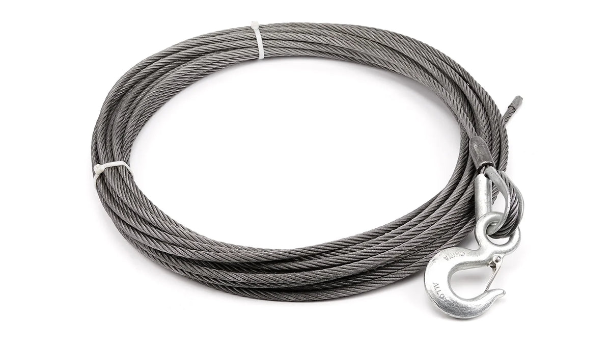 Replacement Steel Winch Rope - 7/16 in x 100 ft, EIPS