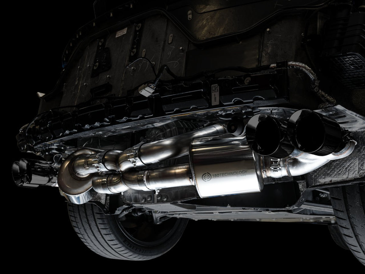 AWE Touring Edition Exhaust for C8 Corvette - 4.5" Diamond Black Tips