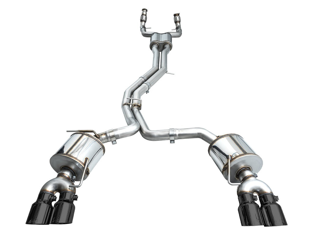 AWE Touring Edition Exhaust for Audi C8 S6/S7 - 4.5" Diamond Black Tips