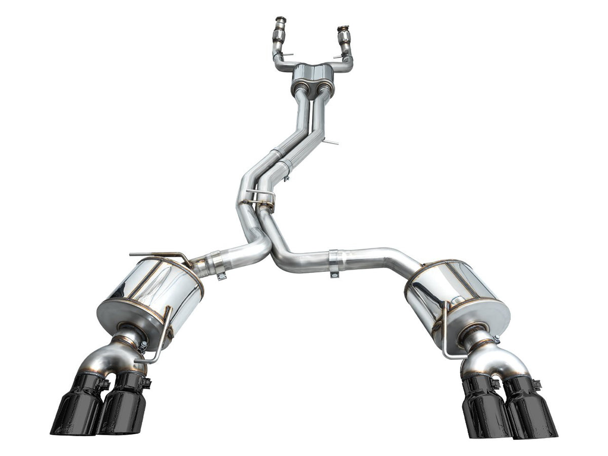 AWE Touring Edition Exhaust for Audi C8 S6/S7 - 4.5" Diamond Black Tips