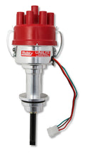 Mallory Unilite Distributor with built-in electronic ignition module.