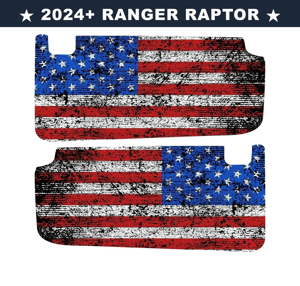 Freedom Series Sun Visor Overlays (Printed Series) - 2024+ Ranger Raptor (with Homelink)