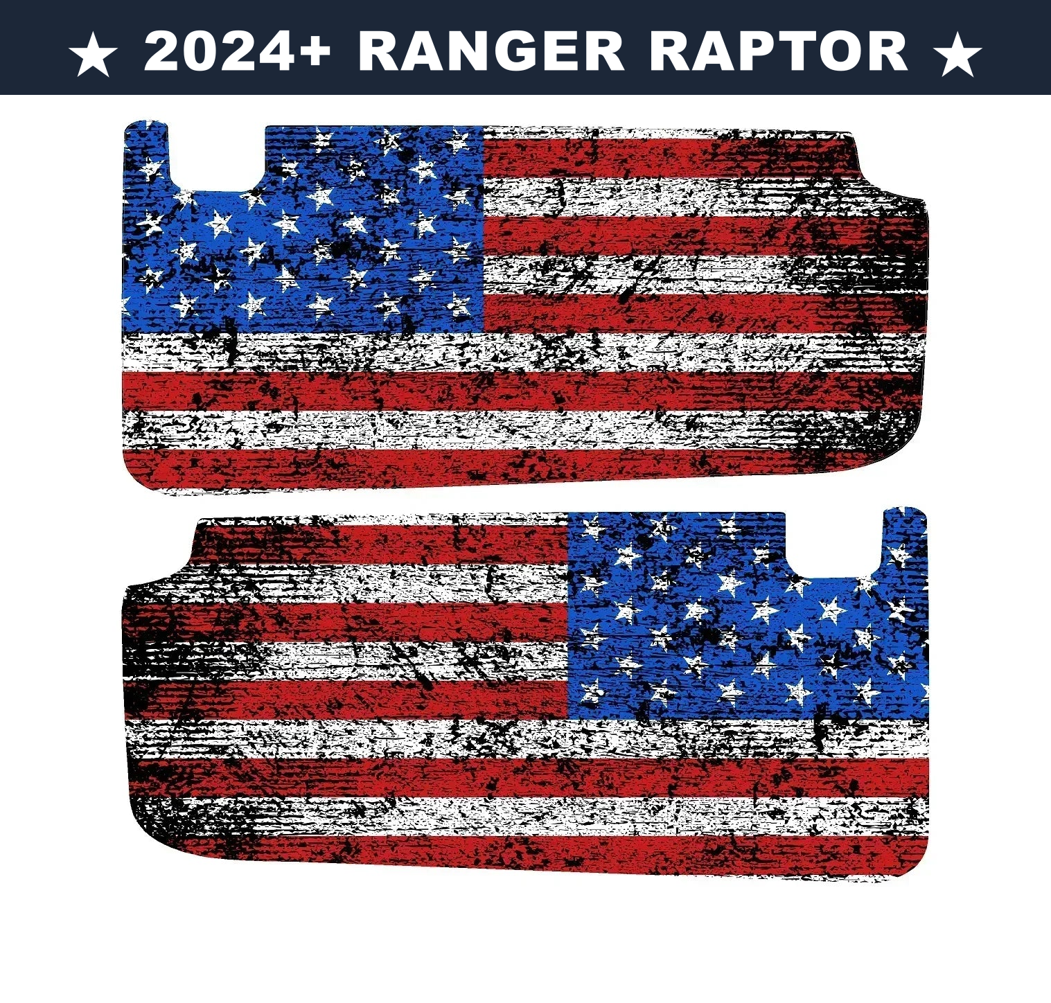Freedom Series Sun Visor Overlays (Printed Series) - 2024+ Ranger Raptor (with Homelink)