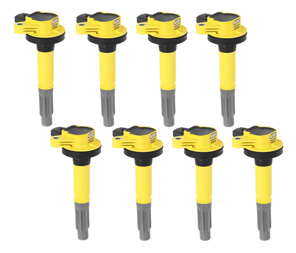Ignition Coils SuperCoil Series 2011-2016 Ford 5.0L Coyote, Yellow, 8-Pack