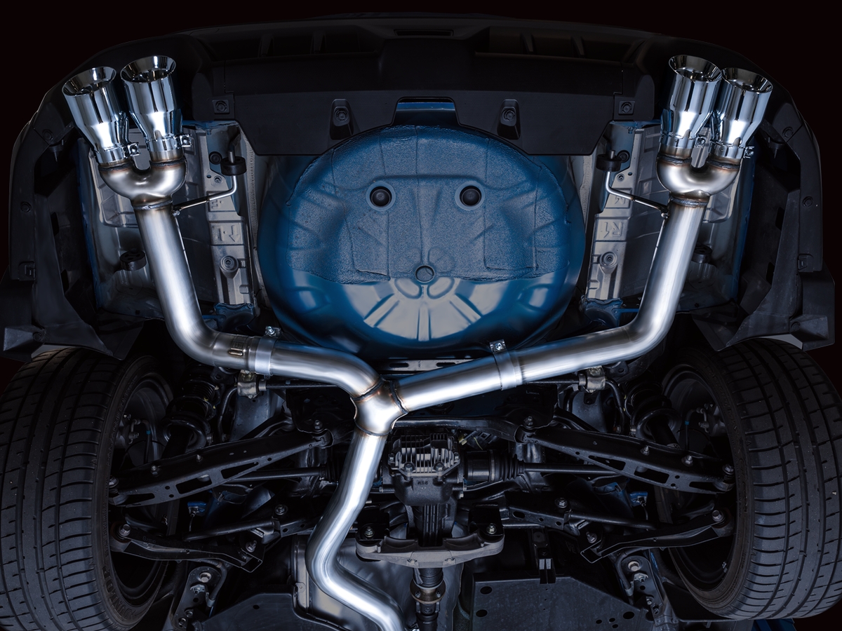 AWE Track Edition Catback Exhaust for VB Subaru WRX - 4" Chrome Silver Tips