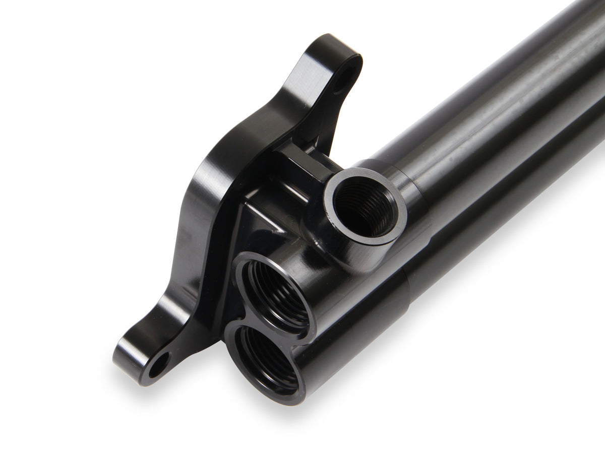 Fits 2015 & Up Gen III Hemi 6.2L Hellcat Engines.  1.875" Shorter than the factory Manifold for Extra Firewall Clearance. -10 Female O-Ring Port Inlet & Outlet.