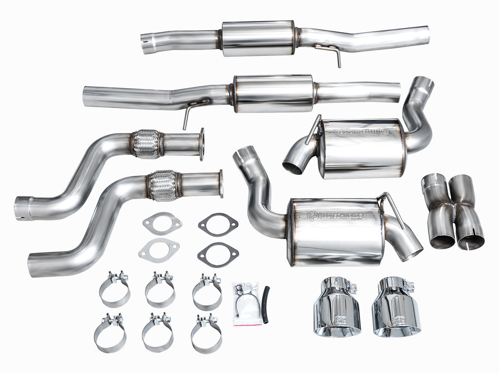AWE Touring Edition Exhaust for Nissan Z - 5” Chrome Silver Tips