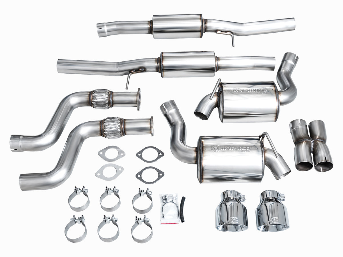 AWE Touring Edition Exhaust for Nissan Z - 5” Chrome Silver Tips