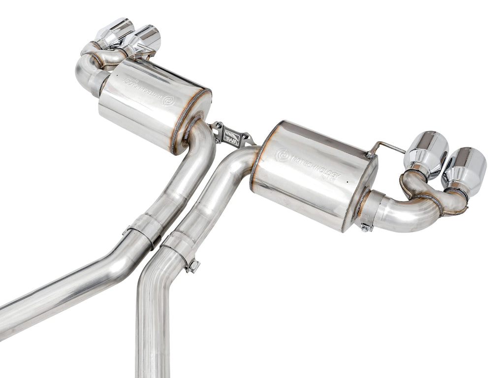 AWE Resonated Touring Edition Exhaust for G2X M340i / M440i - 4" Chrome Silver Tips