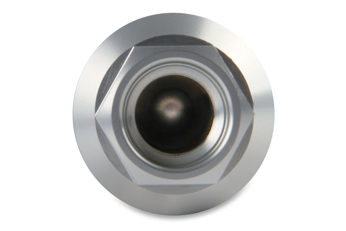 100 GPH Billet Aluminum Fuel Filer - 10 Micron - 6 AN O-Ring Female Inlet & Outlet, Black Body w/ Clear Anodized Ends