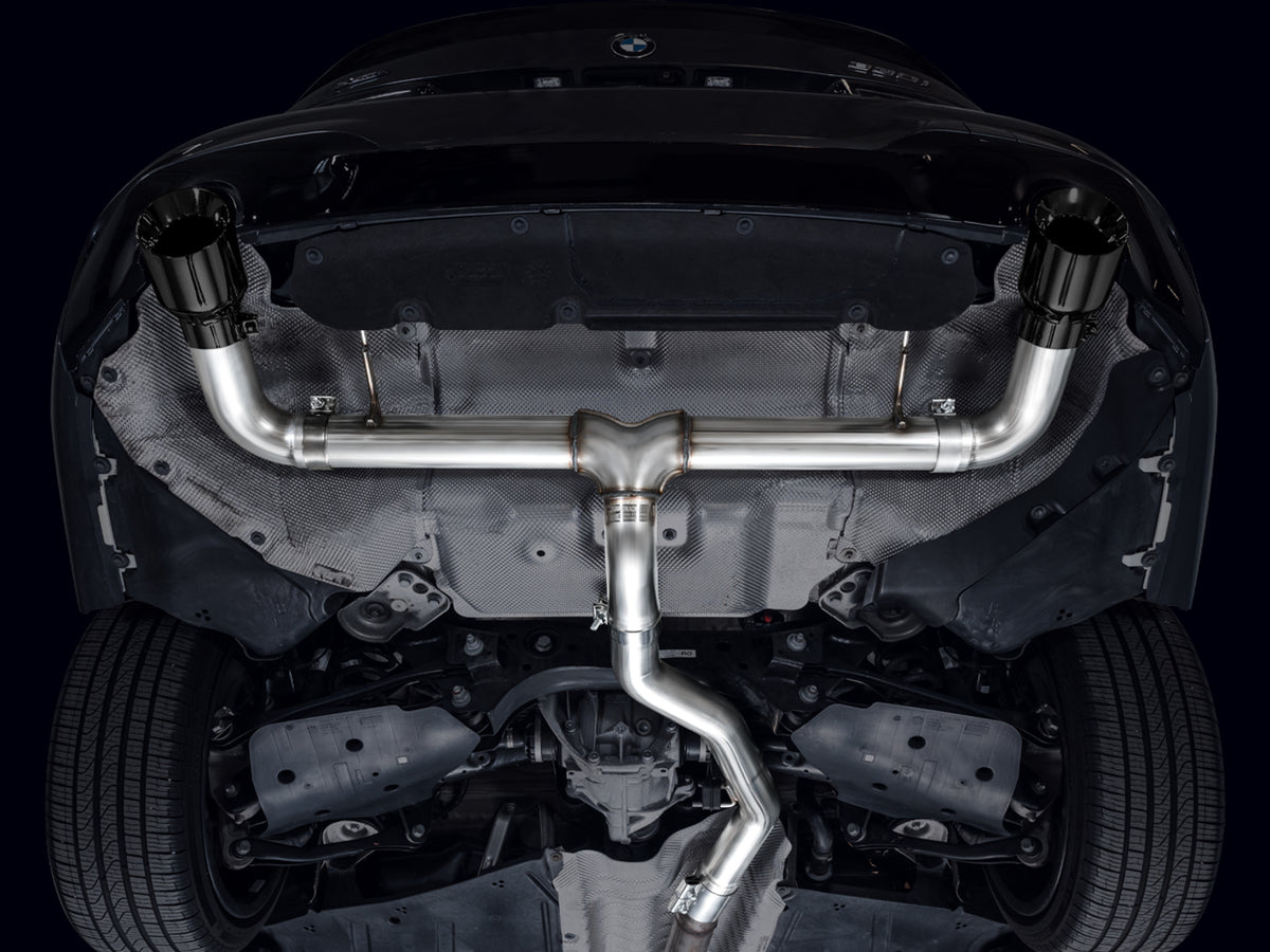AWE Track Edition Axleback Exhaust for BMW G2X 330i/430i - 4.5” Diamond Black Tips