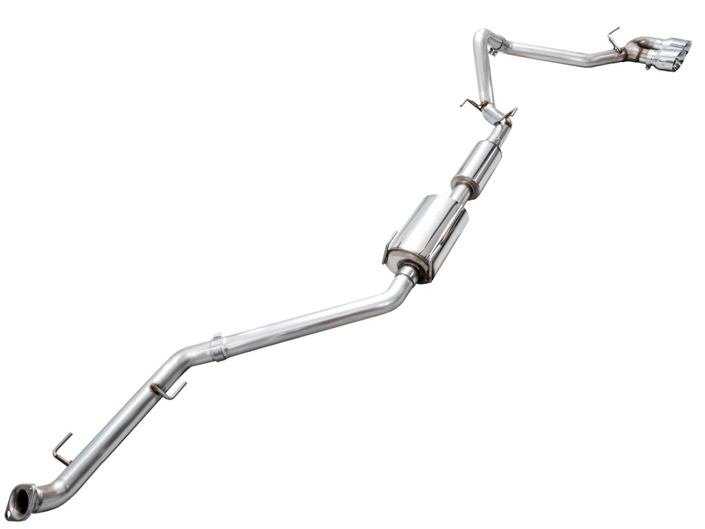 AWE 0FG Exhaust for 4th Gen Toyota Tacoma - Dual Chrome Silver Tips