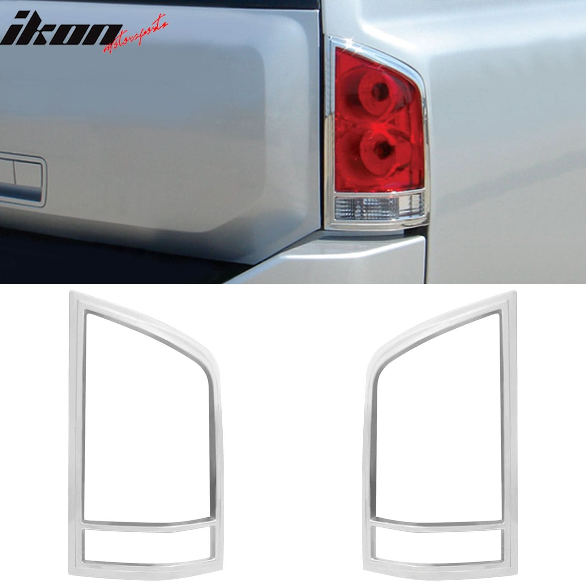 2004-2012 Nissan Armada 2PC Tail Light Lamps Bezels Cover Chrome ABS