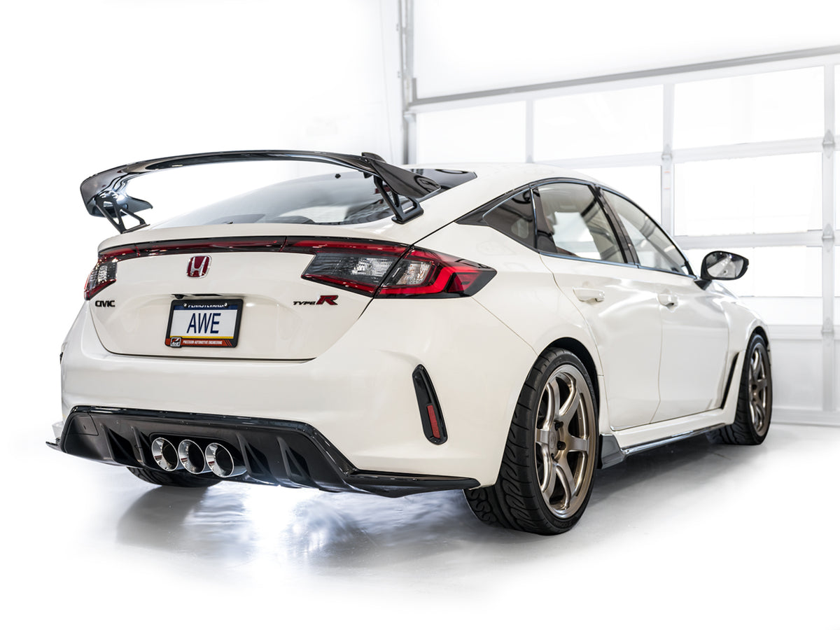 AWE Touring Edition Exhaust for FL5 Civic Type R - Triple Chrome Silver Tips