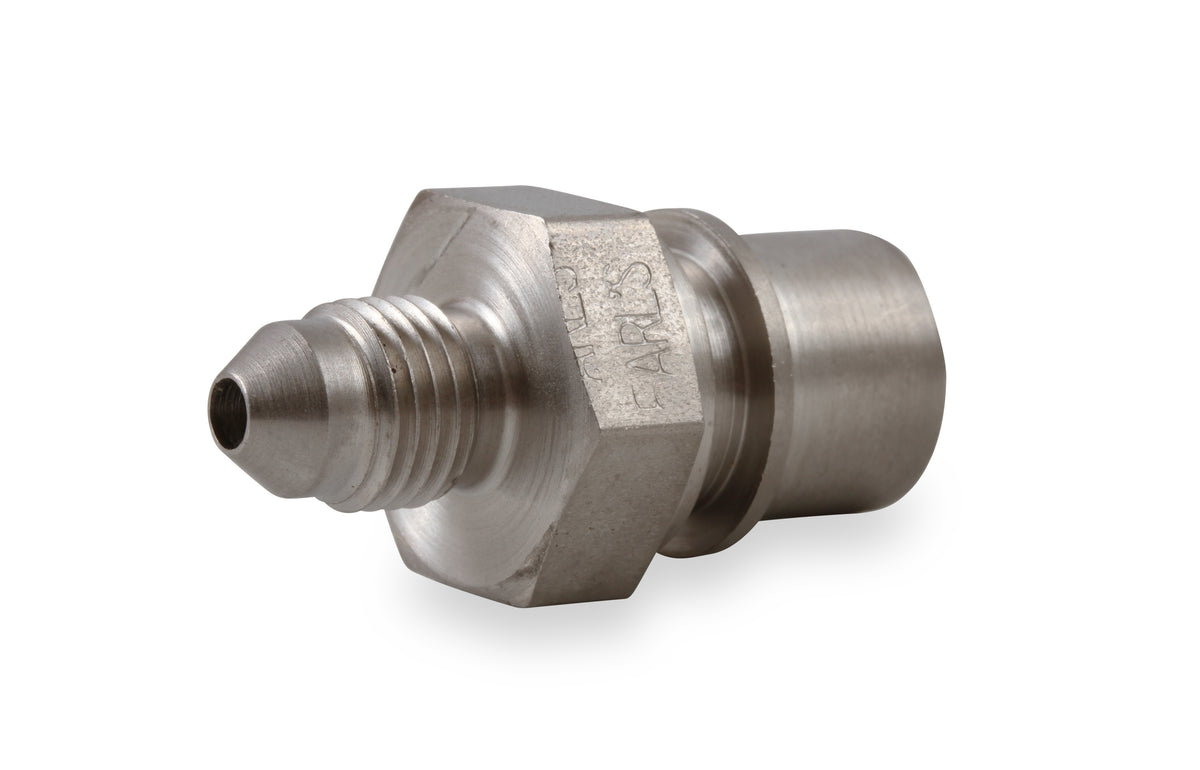 Tubing Adapter Thread Size -3AN To 3/8"-24 Female Inverted Flare 1 Per Package Electroless Nickel Plated Steel