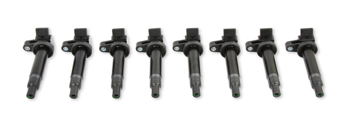 Ignition Coils - 1998-2010 Toyota, 4.7L/Lexus 4.3L, V8 Engines, 8-Pack, Black - Fits 1998-2010 Toyota,Lexus 4.3L/4.7L, V8 Engines, 8-Pack, Black