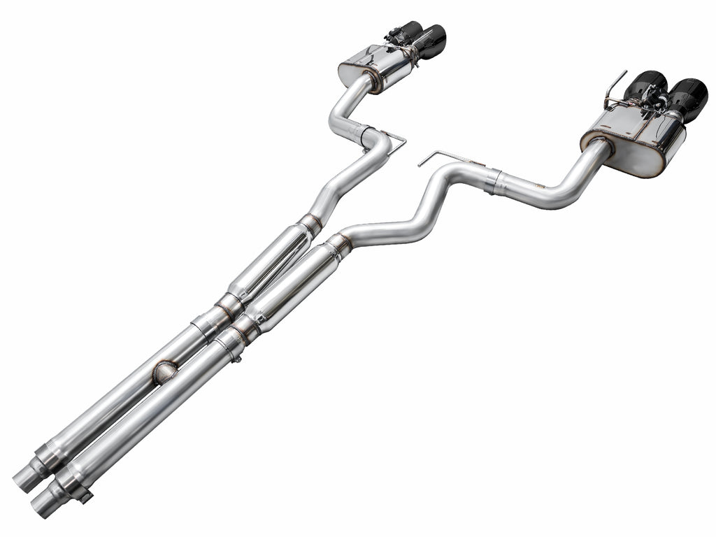 AWE SwitchPath™ Exhaust for S650 Ford Mustang Dark Horse - Quad Diamond Black Tips