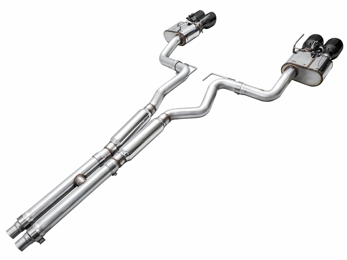 AWE SwitchPath™ Exhaust for S650 Ford Mustang Dark Horse - Quad Diamond Black Tips