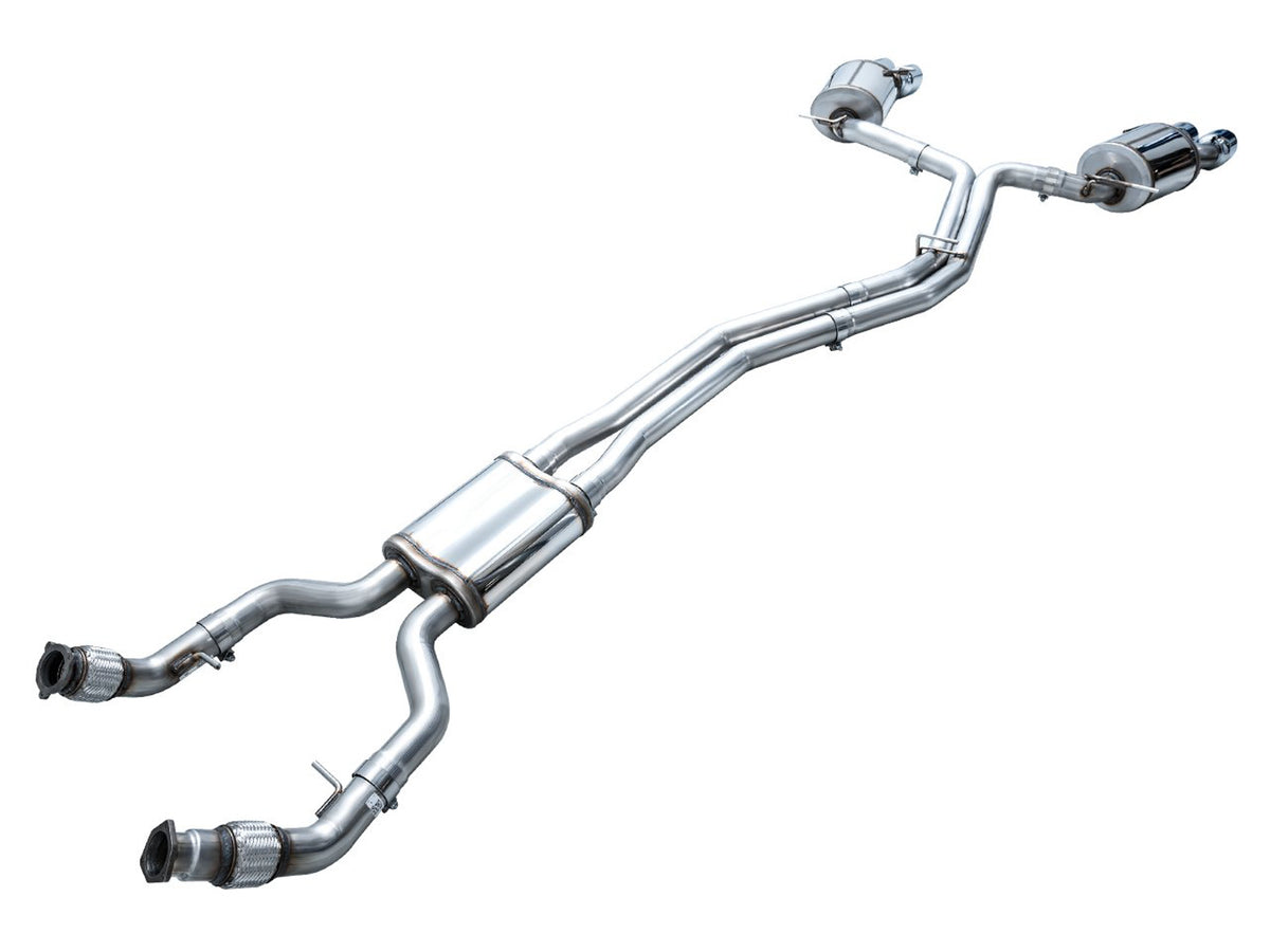 AWE Touring Edition Exhaust for Audi C8 S6/S7 - 4.5" Chrome Silver Tips