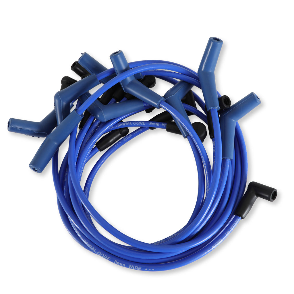 Spark Plug Wires - 8mm SUPER STOCK SPIRAL CUST BU - 5056B - Super Stock Spiral Core 8mm Blue Set