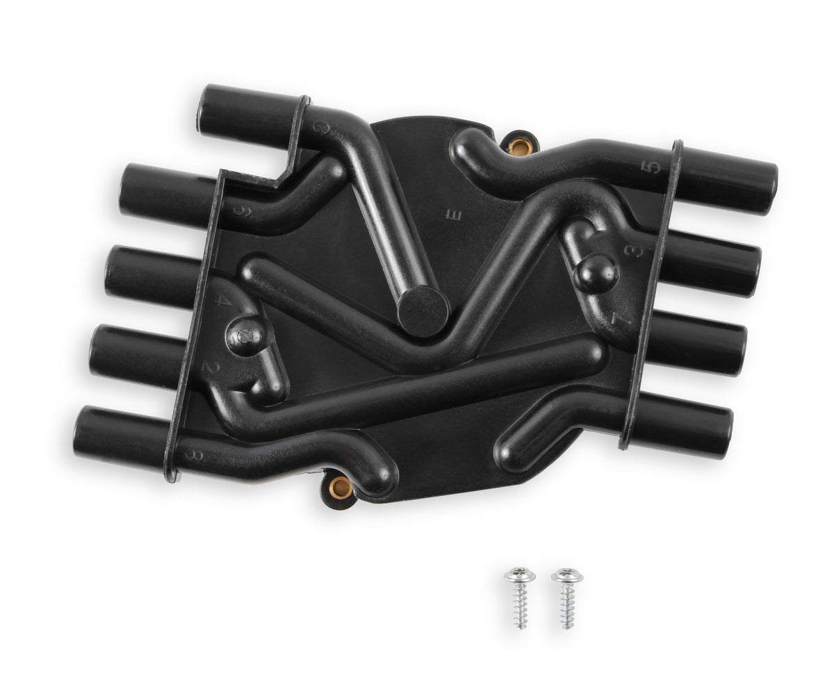 Distributor Cap - Chevy / GMC Vortec - V8 - Female - Socket Style - Crab - Black - 120141 distributor cap is a black, socket style heavy duty cap.