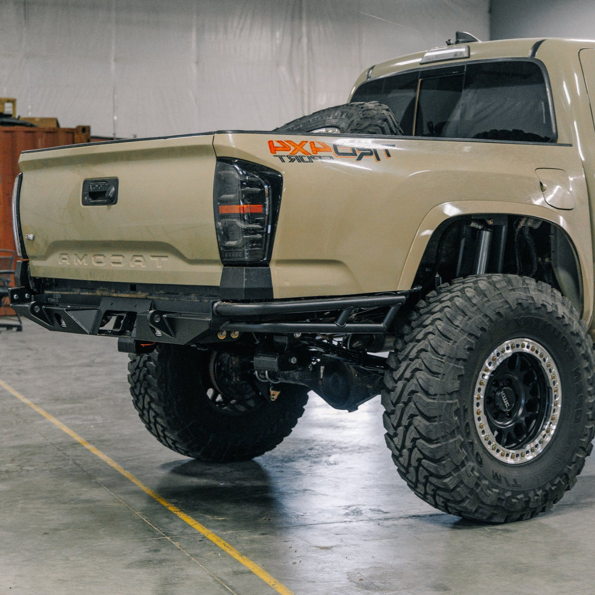 Tacoma Rock Runner High Clearance  Rear Bumper / 3rd Gen / 2016-2023 / Raw / Double Tube Sides