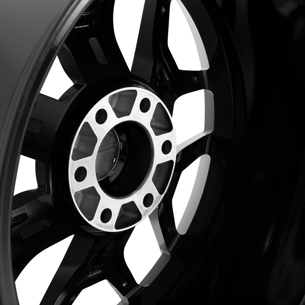 20 x 9 | 6x5.31" / 6x135 | 5.44" BS | 12 MM Offset; Verify all wheel fitment specs to your specific application before ordering.