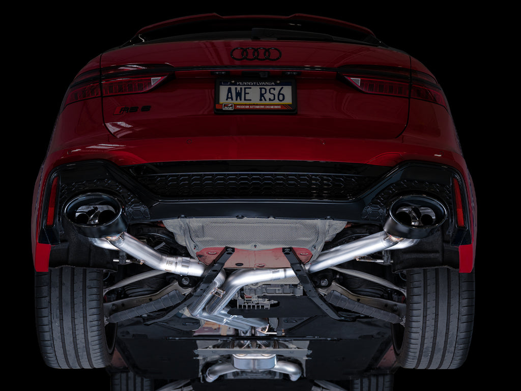 AWE SwitchPath™ Exhaust for C8 Audi RS 6/RS 7 - Diamond Black RS-style Tips