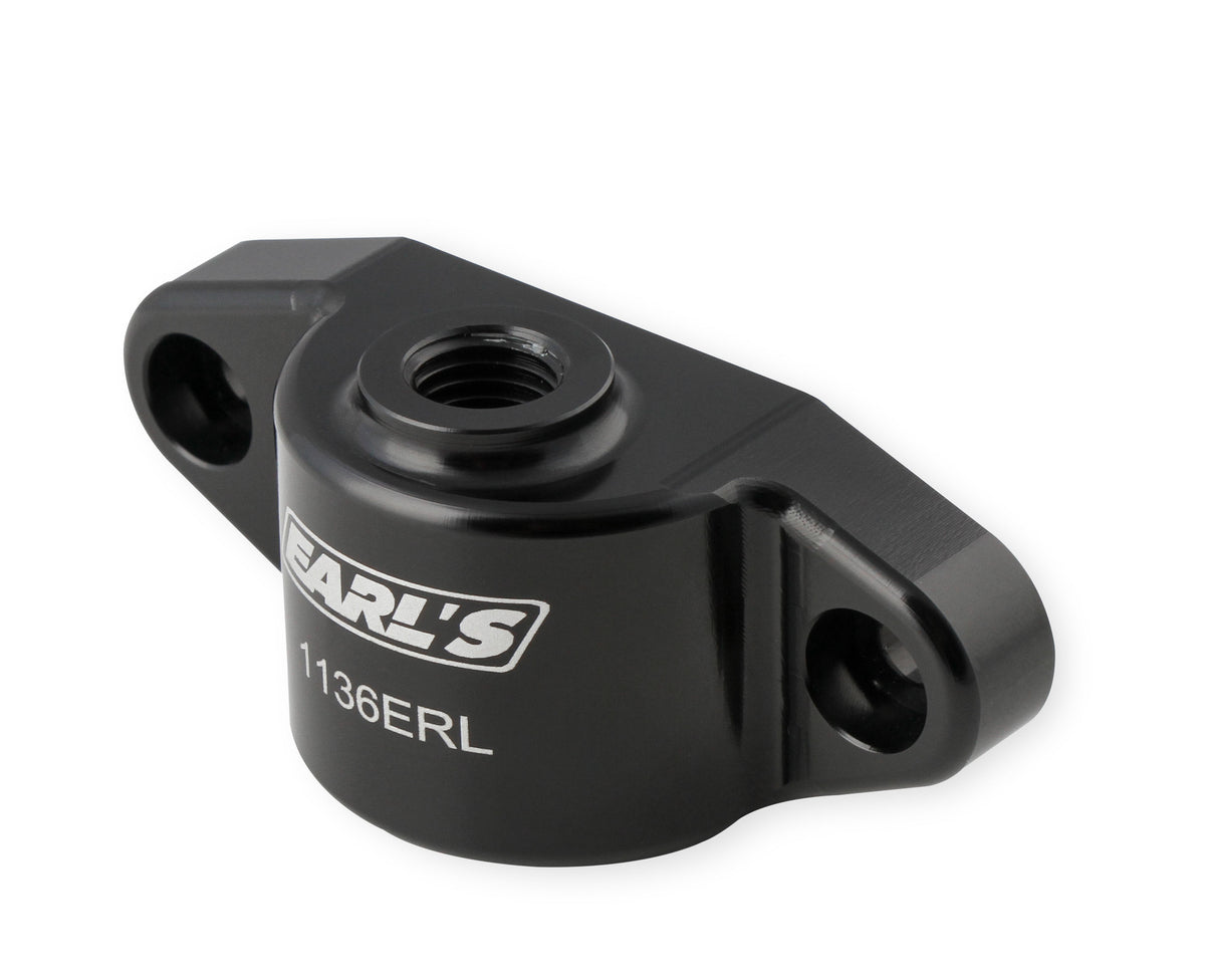 Earl's Oil Cooler Block-Off w/ 12mm x 1.5 Port - Fits Factory Sensor