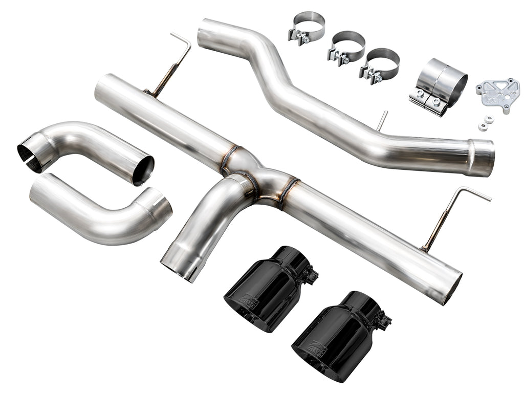 AWE Track Edition Axleback Exhaust for BMW G2X 330i/430i - 4.5” Diamond Black Tips
