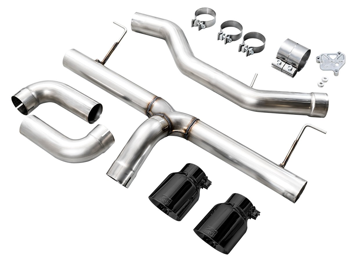 AWE Track Edition Axleback Exhaust for BMW G2X 330i/430i - 4.5” Diamond Black Tips