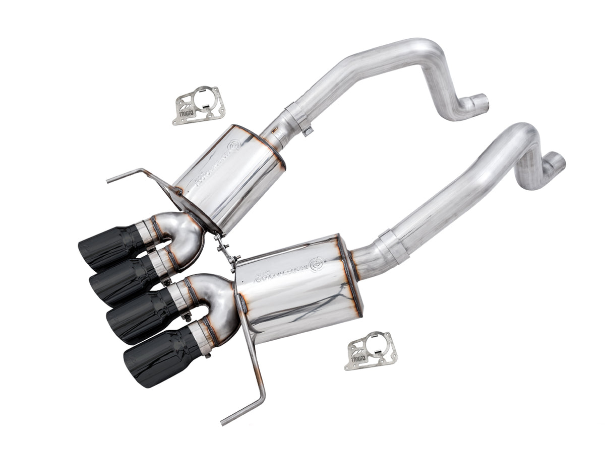 AWE Track Edition Axleback Exhaust for C7 Corvette - 4.5" Diamond Black Tips
