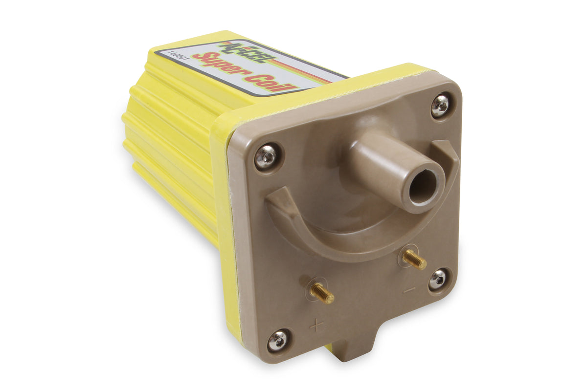 Ignition Coil - SuperCoil - Street -Strip - 45,000v - Super Coil comes with a ballast resistor and mounting hardware. Effective up to 6500 RPM, maximum voltage 45,000 volts