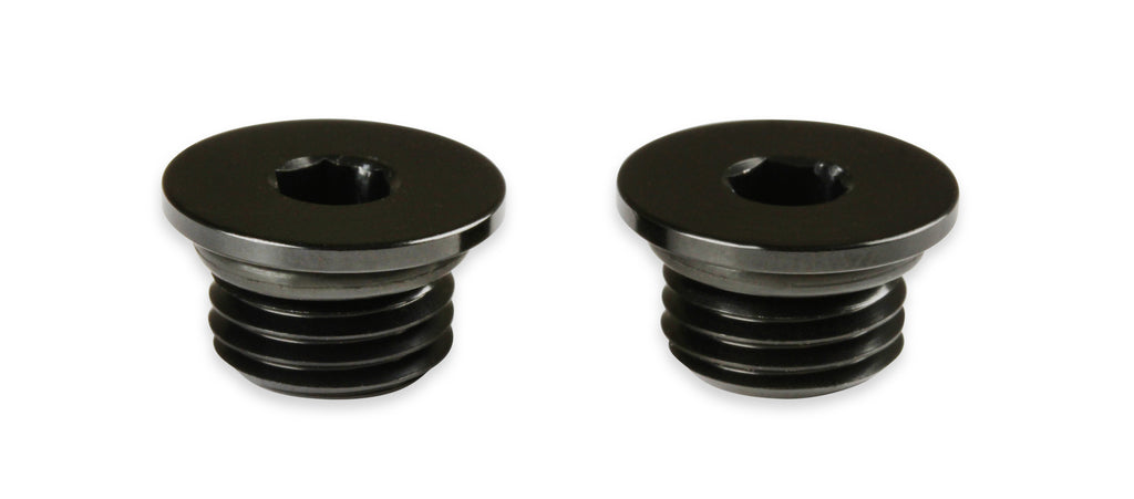 -3 AN Port Plug w/ O-Ring Seal, Black Anodized Aluminum - 2 pieces