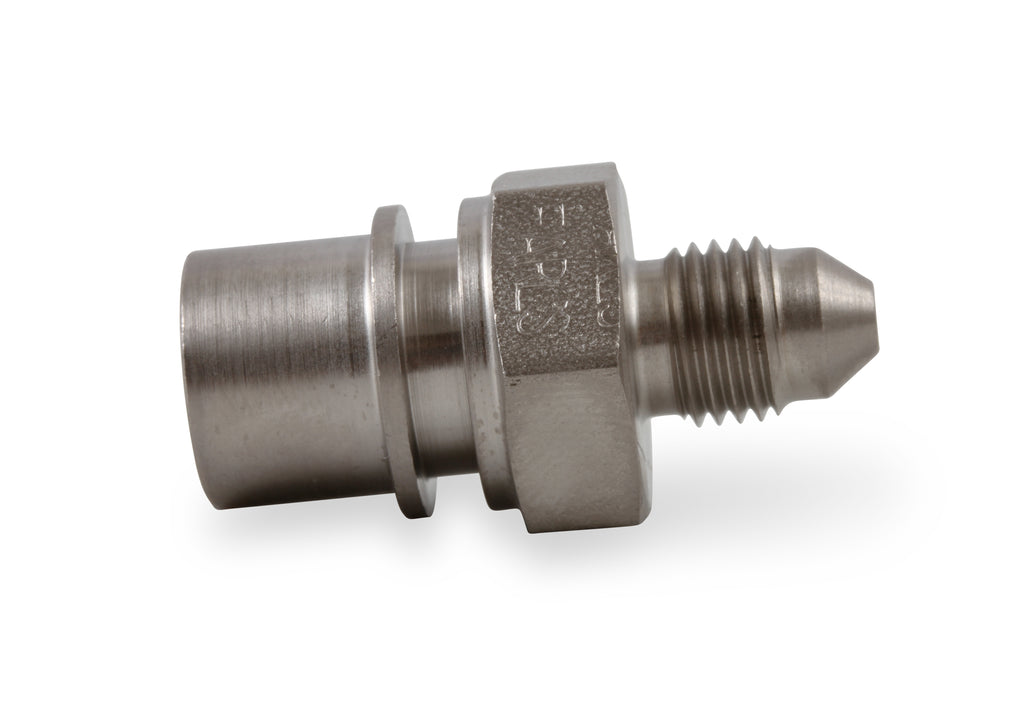Tubing Adapter Thread Size -3AN To 3/8"-24 Female Inverted Flare 1 Per Package Electroless Nickel Plated Steel