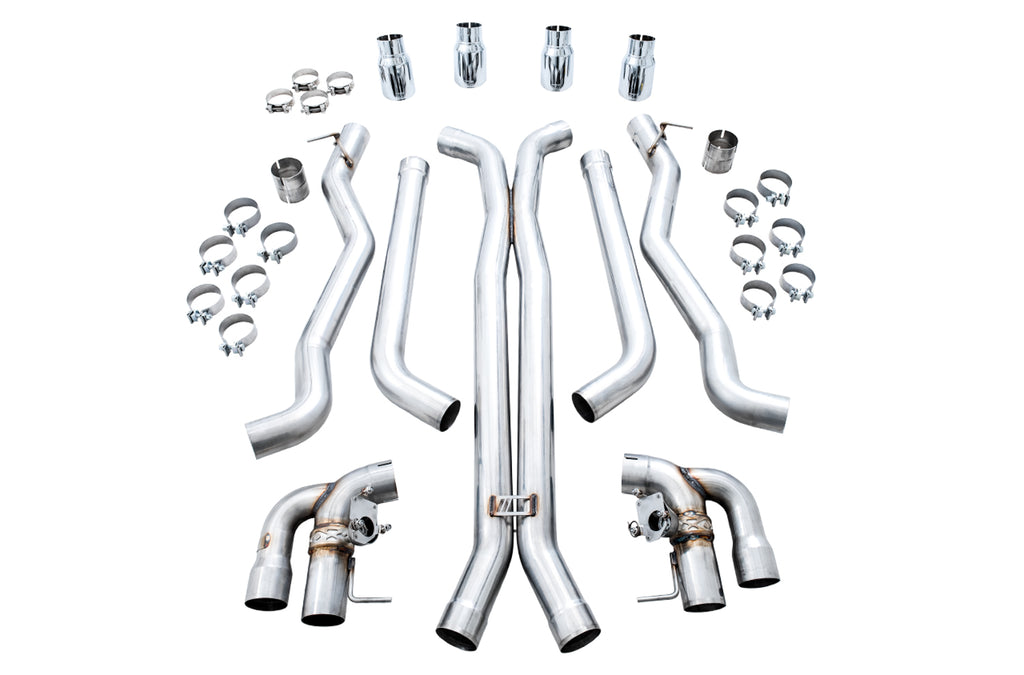 AWE SwitchPath™ Catback Exhaust for BMW F90 M5 - 4" Chrome Silver Tips