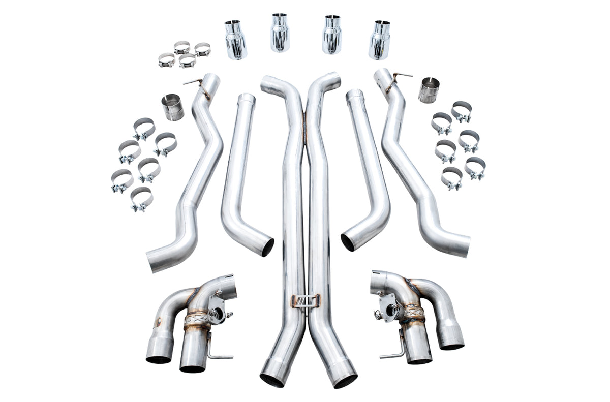 AWE SwitchPath™ Catback Exhaust for BMW F90 M5 - 4" Chrome Silver Tips