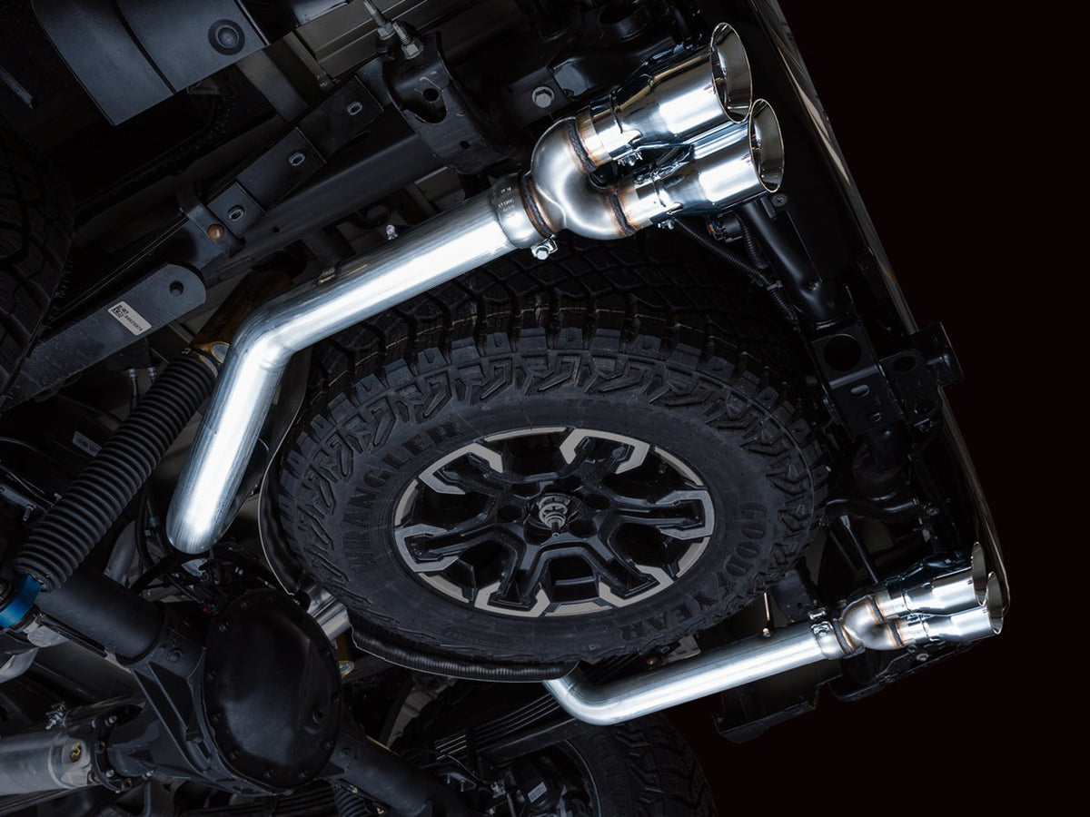 AWE 0FG Catback Exhaust for Silverado ZR2/Sierra AT4X - 4" Chrome Silver Tips