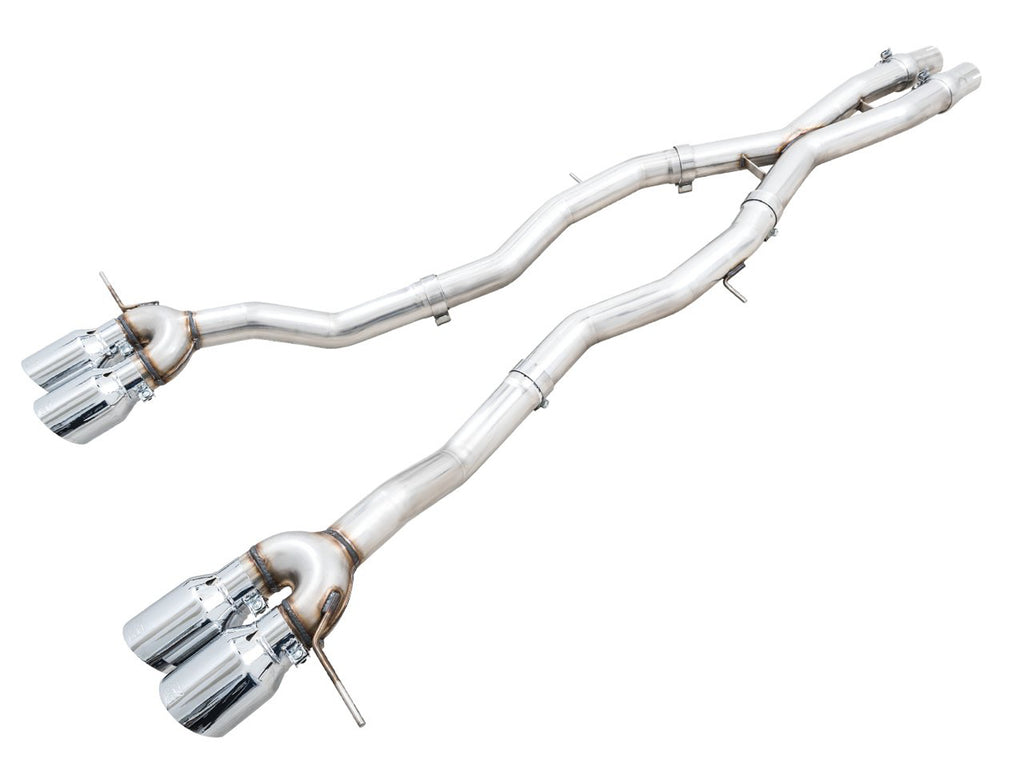 AWE Track Edition Catback Exhaust for BMW G8X M3/M4 - 4.5" Chrome Silver Tips