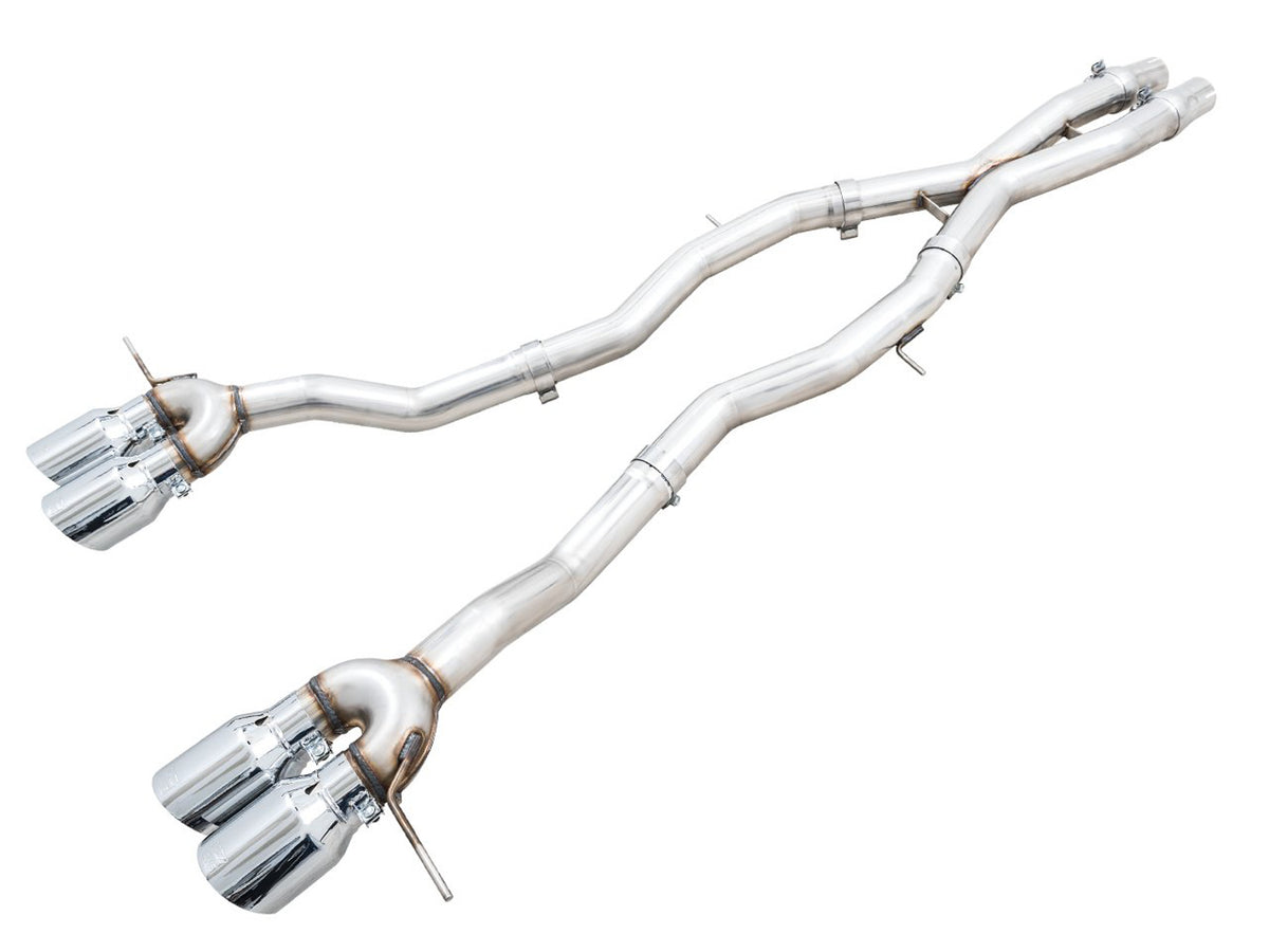 AWE Track Edition Catback Exhaust for BMW G8X M3/M4 - 4.5" Chrome Silver Tips