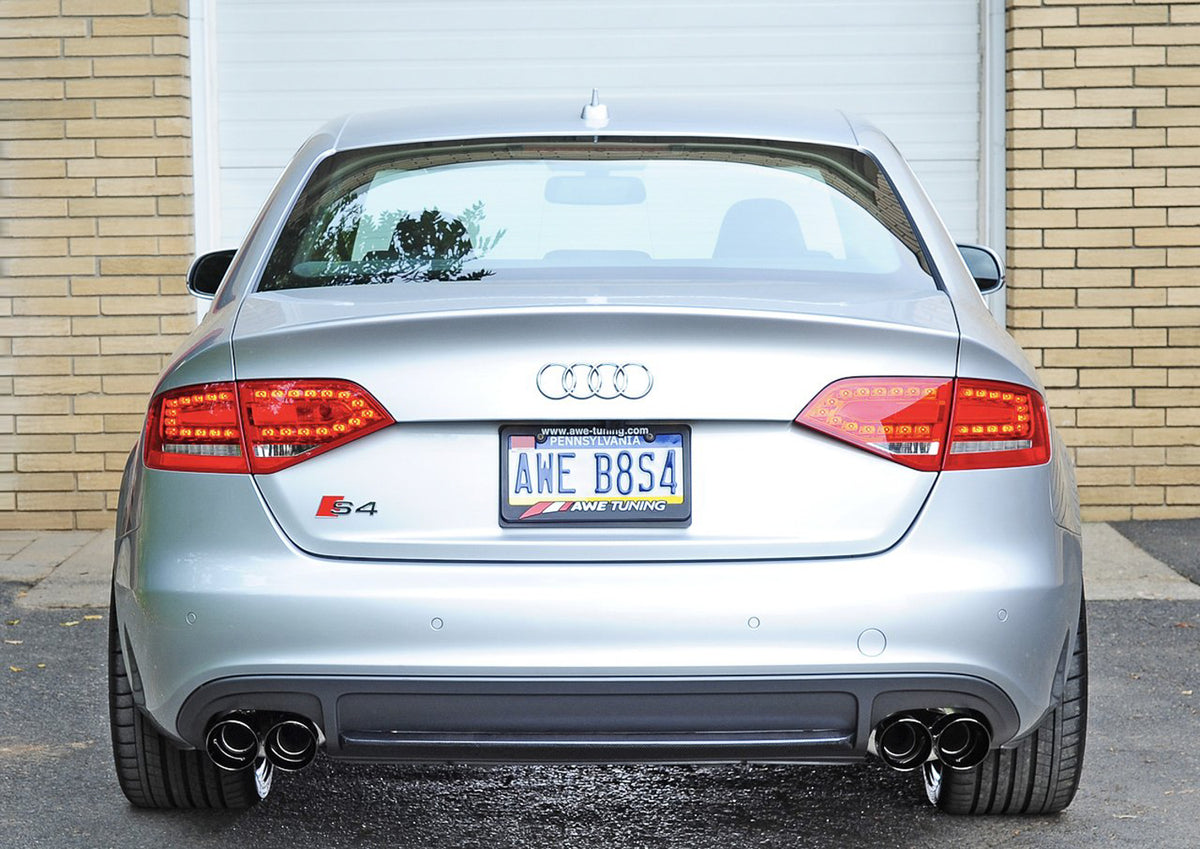 AWE Touring Edition Exhaust for Audi B8 S4 3.0T - 3.5" Diamond Black Tips