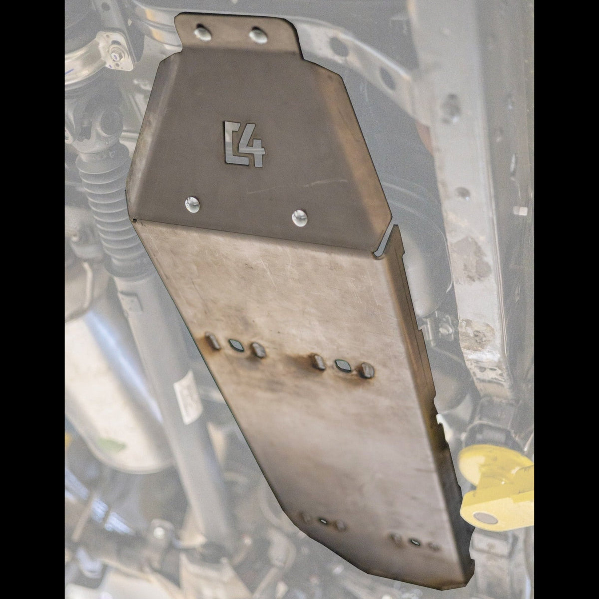 Tacoma Fuel Tank Skid Plate / 3rd Gen / 2016-2023 / Raw (manufacturer reference photo)
