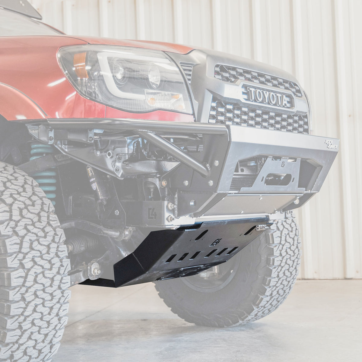 Tacoma Rock Runner Front Skid Plate w/Cross Member Delete/ 2nd Gen / 2005-2015 / Raw (manufacturer reference photo)