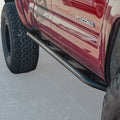 Tacoma Rock Runner Sliders / 2nd & 3rd Gen / 2005-2024 | Access Cab Long Bed or Double Cab Short Bed / Raw (manufacturer reference photo)