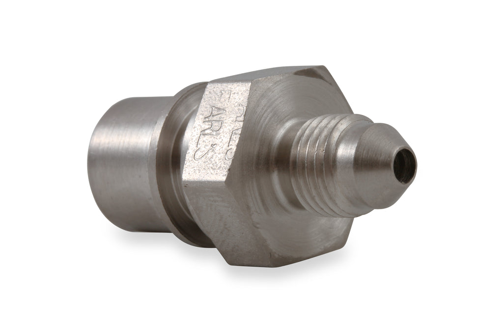 Tubing Adapter Thread Size -3AN To 3/8"-24 Female Inverted Flare 1 Per Package Electroless Nickel Plated Steel
